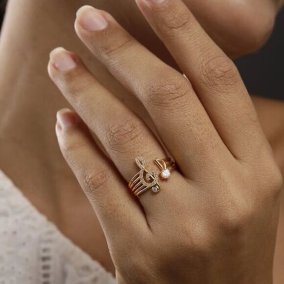 Trendy ring A554 - Picture 3 of 5